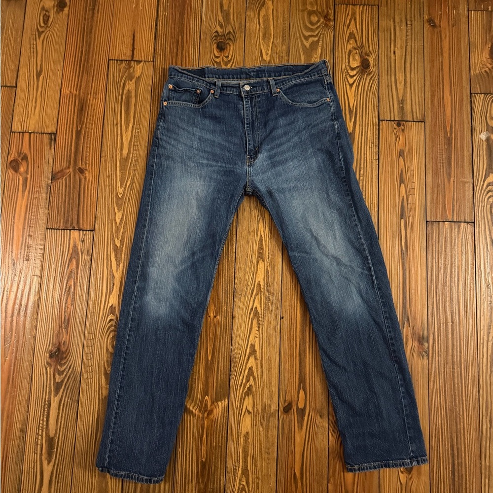 Levi's Men's Straight Fit Blue Jeans - Picture 1 of 5